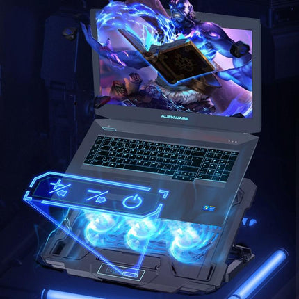 Lcd Gaming Notebook Cooler With Exhaust Fan