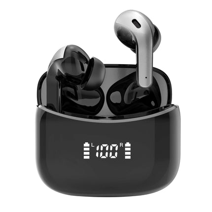 Black Wireless Bluetooth Earphone With Touch Display