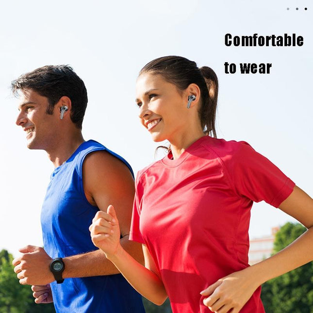 Black Wireless Bluetooth Earphone With Touch Display