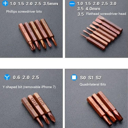 60-Piece Mobile Phone & Notebook Repair Tool Kit With Phillips Screwdriver