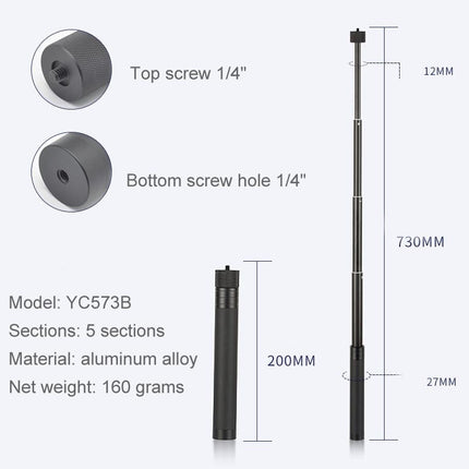 Stabilizing Extension Rod For Feiyu G5 / Spg / Wg2 Gimbal And Dji Pocket / Pocket 2