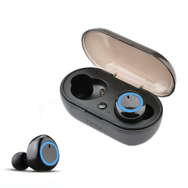 Wireless Tws Bluetooth Headphones With Touch Control - Black / Blue