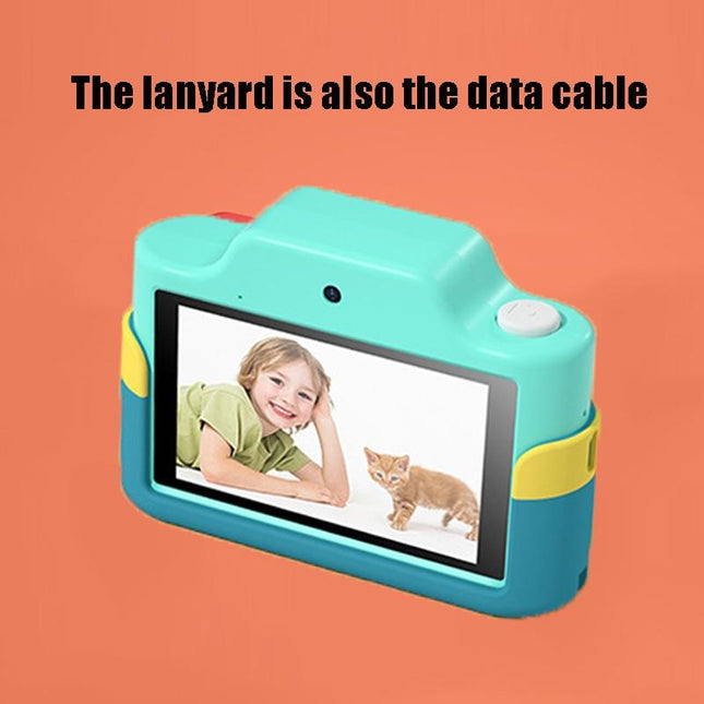 Mini Children'S Cartoon Dual-Lens Digital Camera Toy - Dinosaur Design