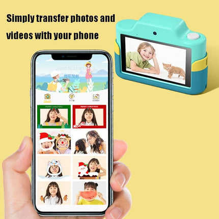 Mini Children'S Cartoon Dual-Lens Digital Camera Toy - Dinosaur Design