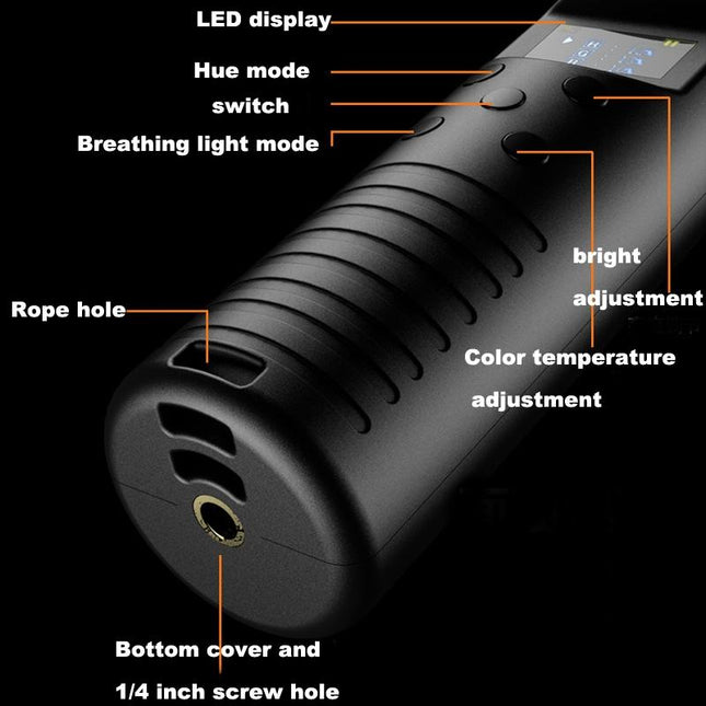 Adjustable Temperature Light Stick - Rgb Colourful 3000K-6500K