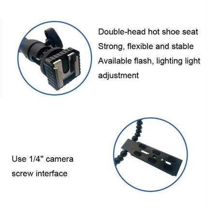 Adjustable Dual Arm Flash Bracket Mount For Hot Shoe