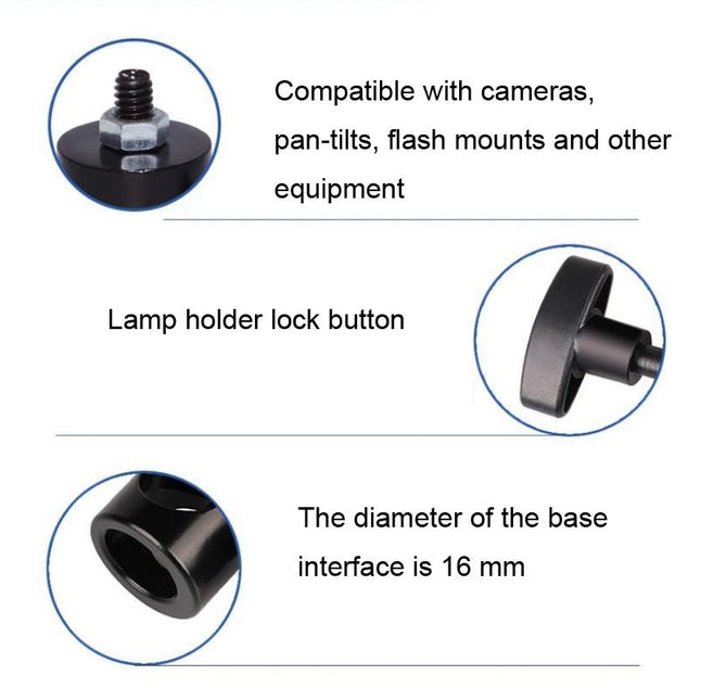 2-Pack Flash Light Stand Adapter For Photography Tripods