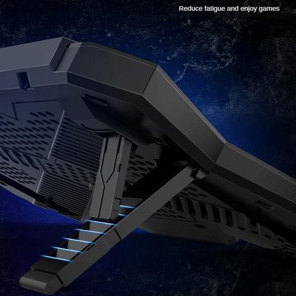 6-Fan Adjustable Rgb Laptop Cooling Base