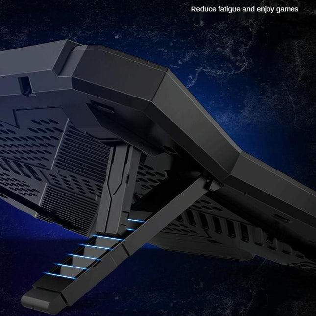 6-Fan Adjustable Rgb Laptop Cooling Base