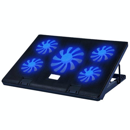 5-Fan Laptop Cooler With Adjustable Speed