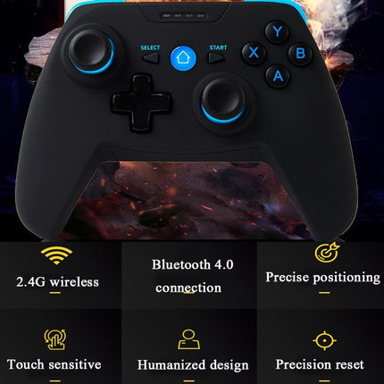 Wireless Game Controller For Android / Ios / Pc / Ps3 With Bluetooth 4.0 & Bracket - Blue
