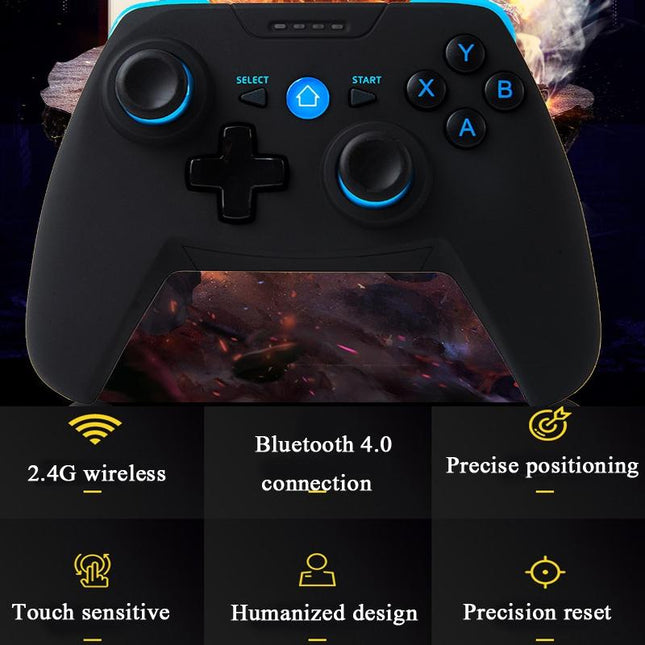 Wireless Game Controller For Android / Ios / Pc / Ps3 With Bluetooth 4.0 & Bracket - Blue