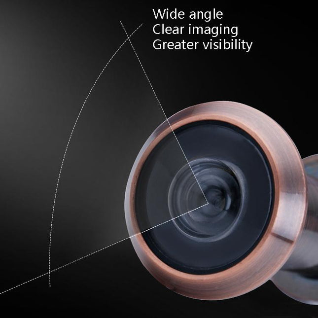 2-Pack Wide-Angle Security Door Viewer - Anti-Tiny 200 Degree Hd Glass Lens - Bright Gold 16Mm