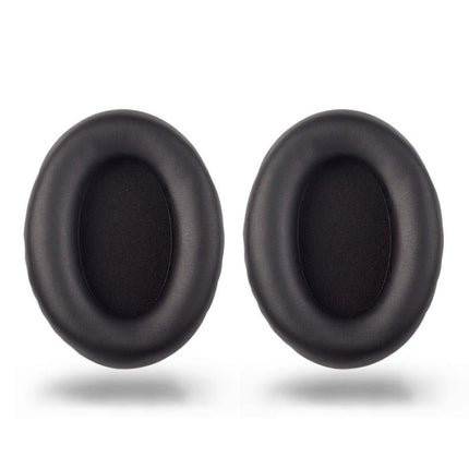 2 Pieces Headset Sponge Covers For Sony Wh-1000Xm2 / Xm3 / Xm4 - Black Protein With Card Buckle