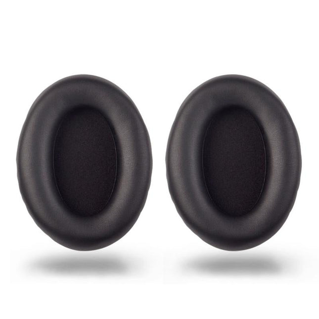 2 Pieces Headset Sponge Covers For Sony Wh-1000Xm2 / Xm3 / Xm4 - Black Protein With Card Buckle