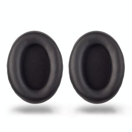 2-Pack Headset Sponge Covers For Sony Wh-1000Xm2 / Xm3 / Xm4 - Black Protein With Card Buckle
