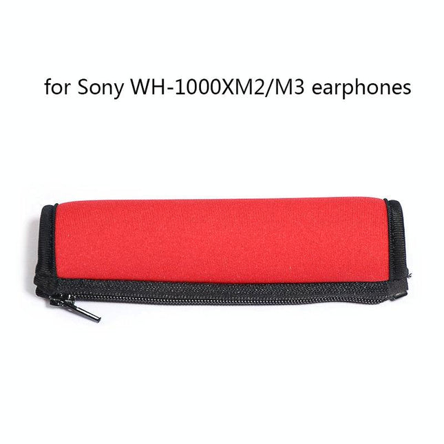 2-Pack Headset Sponge Covers For Sony Wh-1000Xm2 / Xm3 / Xm4 - Black Protein With Card Buckle