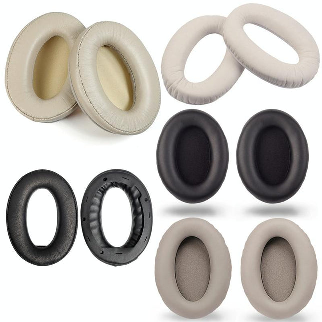 2-Pack Headset Sponge Covers For Sony Wh-1000Xm2 / Xm3 / Xm4 - Black Protein