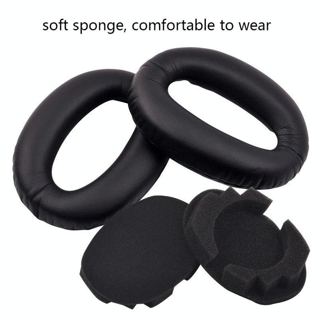 2-Pack Headset Sponge Covers For Sony Wh-1000Xm2 / Xm3 / Xm4 - Black Protein
