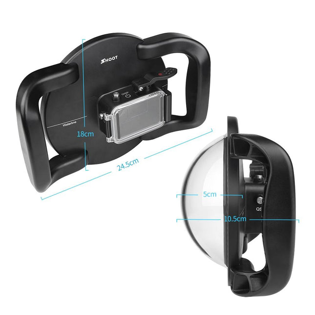 Underwater Dome Port For Dji Action Camera With Handle Trigger