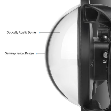 Underwater Dome Port For Dji Action Camera With Handle Trigger