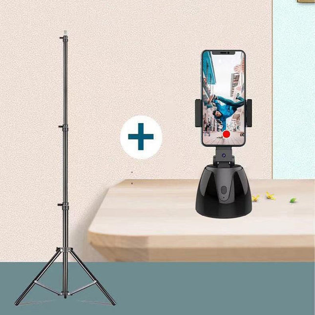 Smart 360-Degree Follow-Up Tripod Head For Live Video Recording With Battery