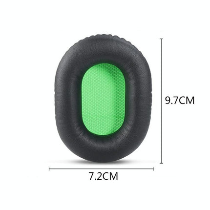 2-Pack Razer V2 Headset Sponge Covers - Black With Green Net