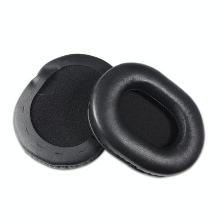 Black Lambskin Headset Sponge Covers - Set Of 2