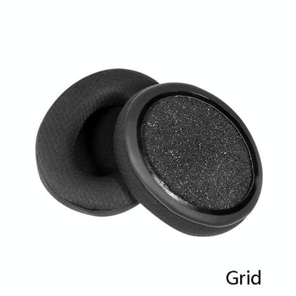 2-Pack Leather Ear Pad Covers For Kingston Cloud Silver Ii Headset - Grid Design