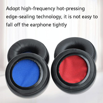 2-Pack Leather Headphone Sponge Covers For Jabra Revo Wireless - Black / Blue