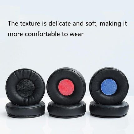 2-Pack Leather Headphone Sponge Covers For Jabra Revo Wireless - Black / Blue