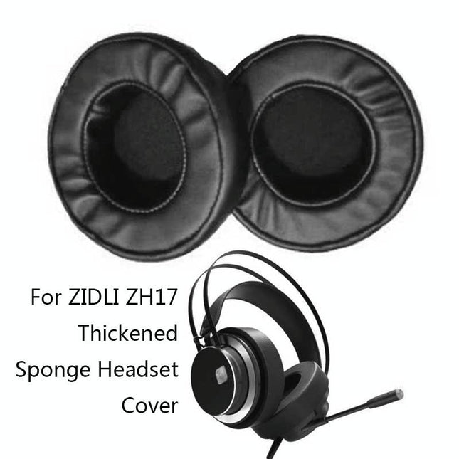 2-Pack Thickened Sponge Headset Cover For Zidli Zh17 - Black
