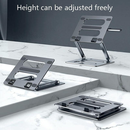 Adjustable Metal Notebook Stand - Gray Desktop Support
