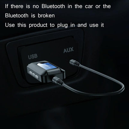 2-In-1 Usb Bluetooth 5.0 Audio Adapter With Lcd Screen