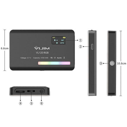 Full Colour Rgb Slr Camera Light For Live Photo & Video - Vl120