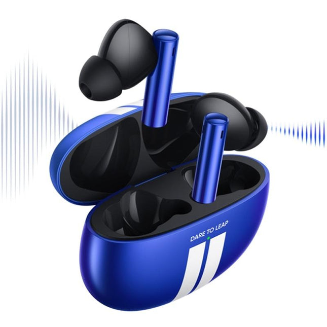 Blue Wireless Active Noise-Cancelling Earbuds For Sports