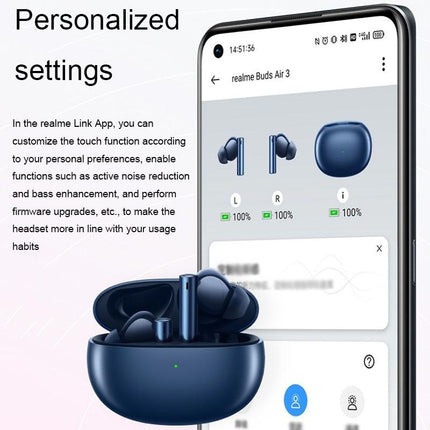 Blue Wireless Active Noise-Cancelling Earbuds For Sports
