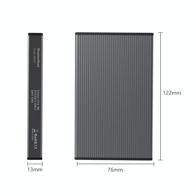 Portable 2.5 Sata Ssd Enclosure With Usb3.0 - Tool-Free