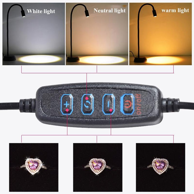 Adjustable Led Jewelry Table Lamp For Family Portraits