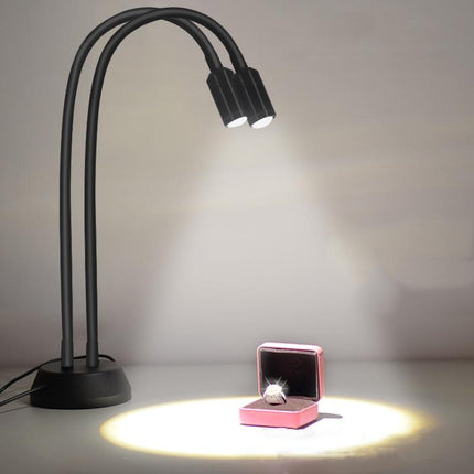 Adjustable Double-Head Led Jewelry Table Lamps For Live Photos
