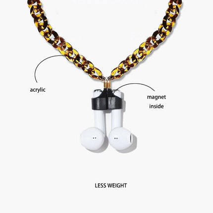 Leopard Wireless Earphones With Strong Magnetic Anti-Lost Chain