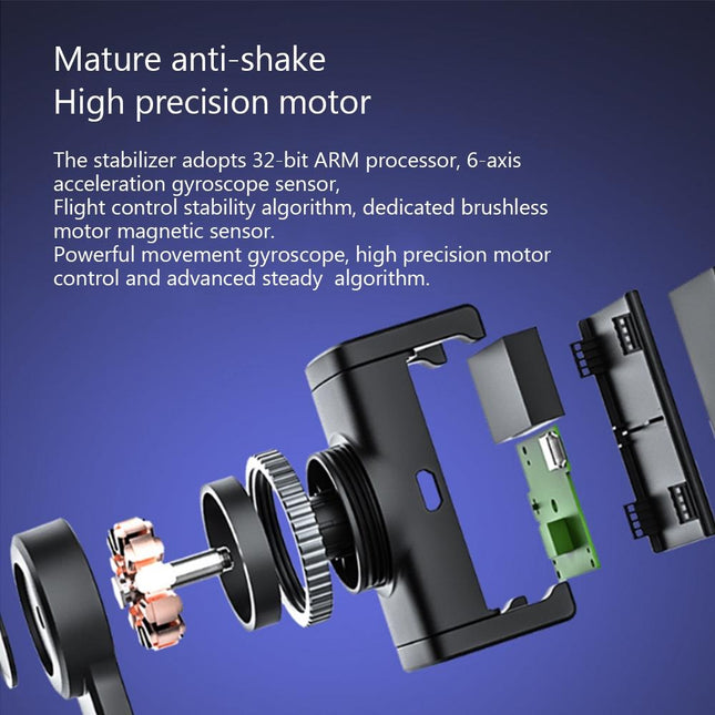 Smart Anti-Shake Selfie Stick With Bluetooth Remote