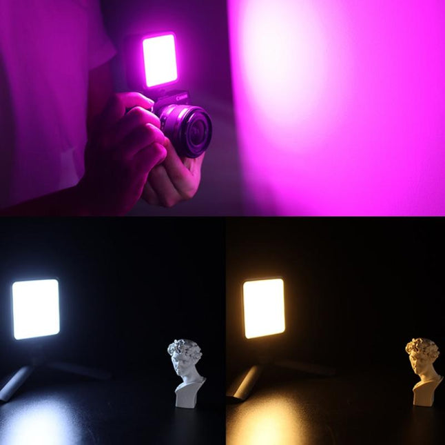 Small Led Video Fill Light For Vlogging And Photography - 6W Rgb Black