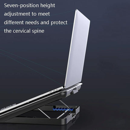 6-Fan Alloy Laptop Cooling Bracket - Silent