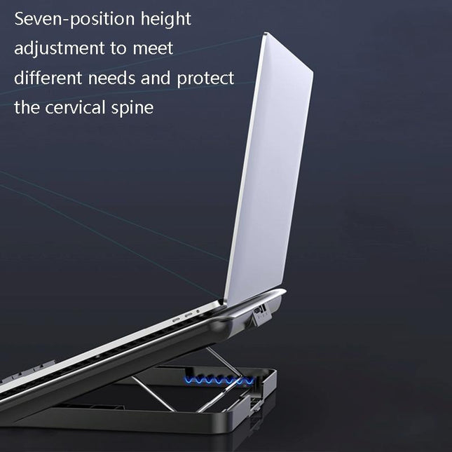 6-Fan Alloy Laptop Cooling Bracket - Silent