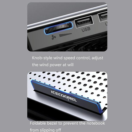 6-Fan Alloy Laptop Cooling Bracket - Silent