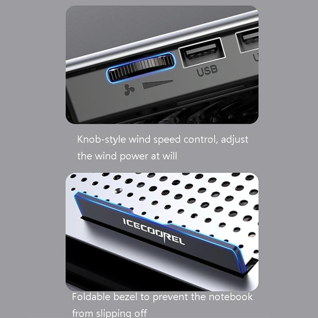 6-Fan Alloy Laptop Cooling Bracket - Silent