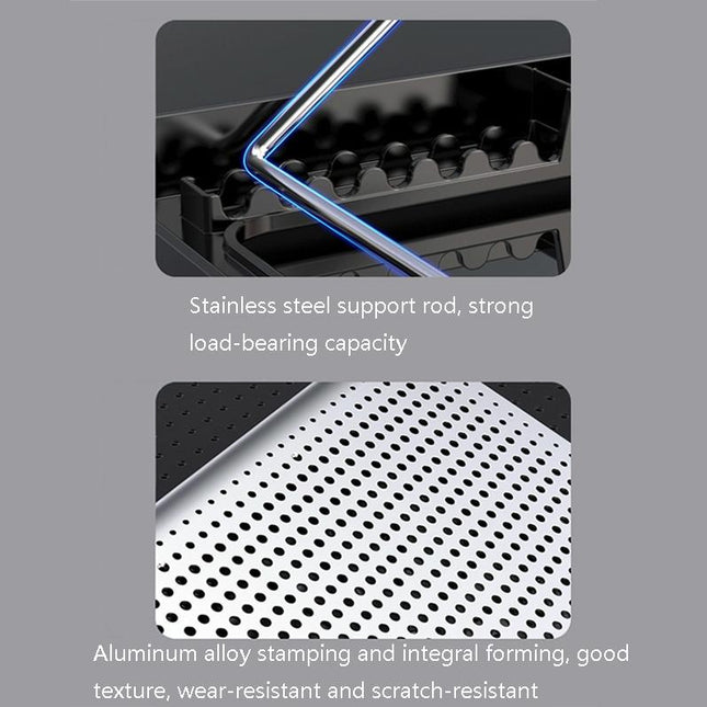 6-Fan Alloy Laptop Cooling Bracket - Silent