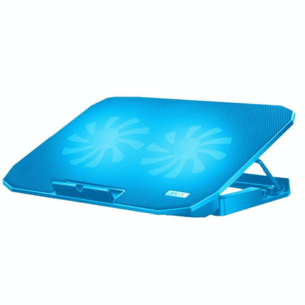 Sea Blue Dual Fan Laptop Cooling Stand - Adjustable