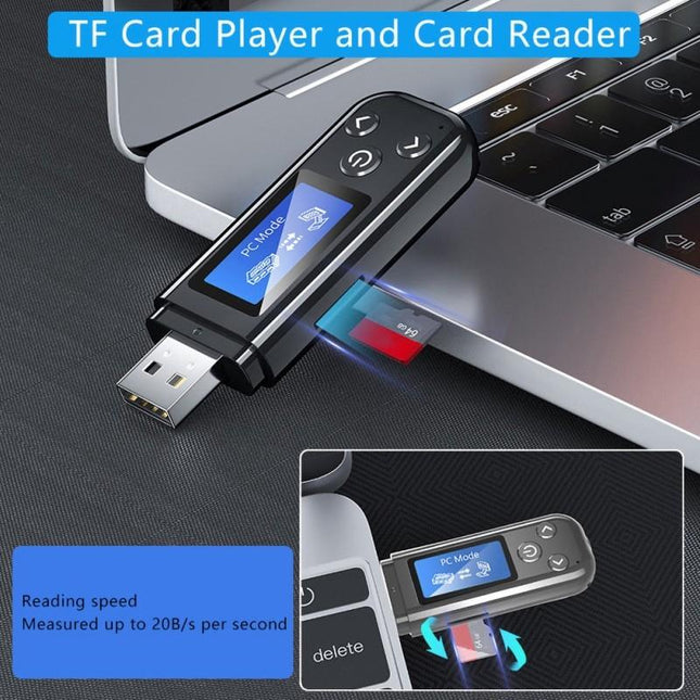 Lcd Bluetooth Audio Transmitter Receiver For Car Hands-Free